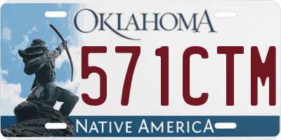 OK license plate 571CTM