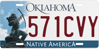 OK license plate 571CVY
