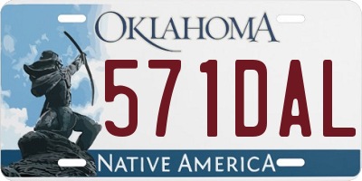 OK license plate 571DAL