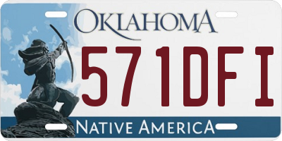 OK license plate 571DFI