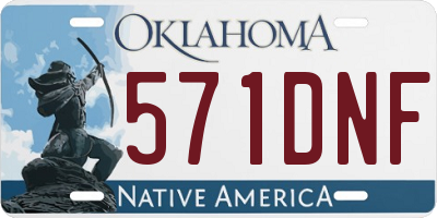 OK license plate 571DNF