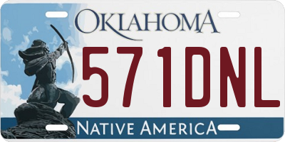 OK license plate 571DNL