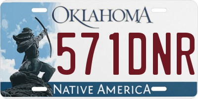 OK license plate 571DNR