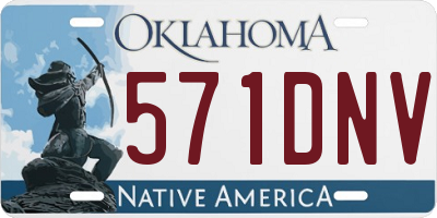 OK license plate 571DNV