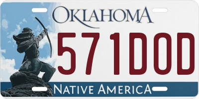 OK license plate 571DOD