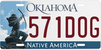 OK license plate 571DOG