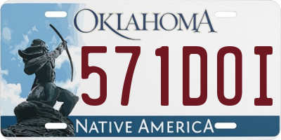 OK license plate 571DOI
