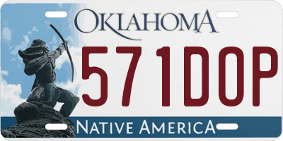 OK license plate 571DOP