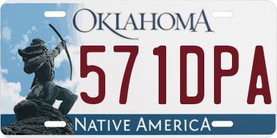 OK license plate 571DPA