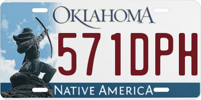 OK license plate 571DPH