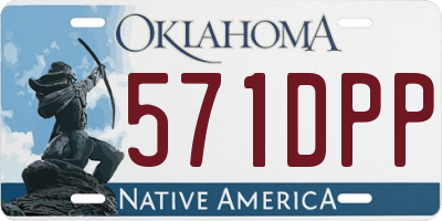 OK license plate 571DPP