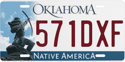 OK license plate 571DXF