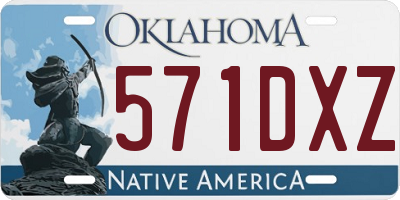OK license plate 571DXZ