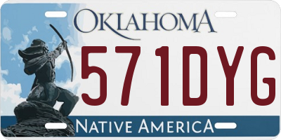 OK license plate 571DYG