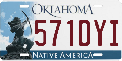OK license plate 571DYI