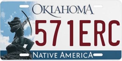 OK license plate 571ERC