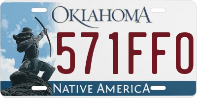 OK license plate 571FFO