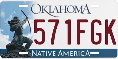 OK license plate 571FGK