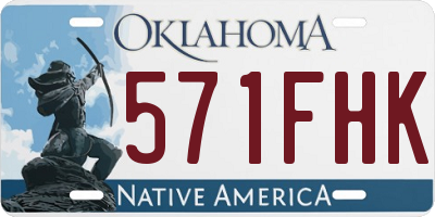 OK license plate 571FHK
