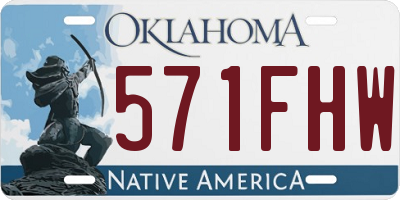 OK license plate 571FHW