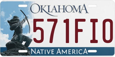 OK license plate 571FIO
