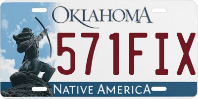 OK license plate 571FIX