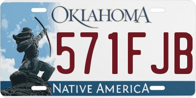 OK license plate 571FJB