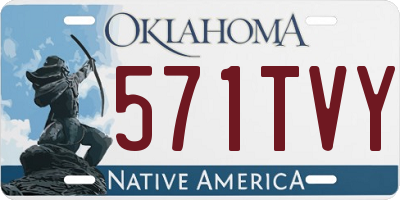 OK license plate 571TVY