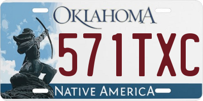 OK license plate 571TXC