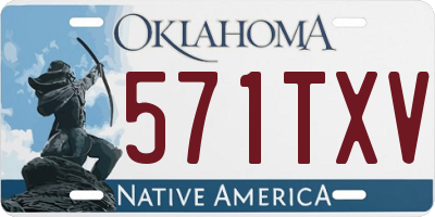 OK license plate 571TXV
