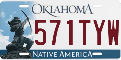 OK license plate 571TYW