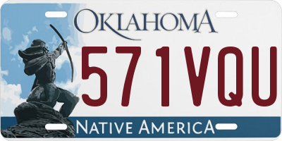 OK license plate 571VQU