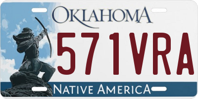 OK license plate 571VRA