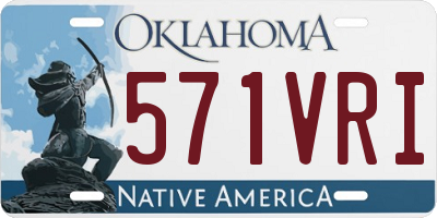 OK license plate 571VRI