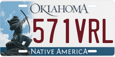 OK license plate 571VRL
