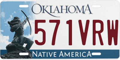 OK license plate 571VRW