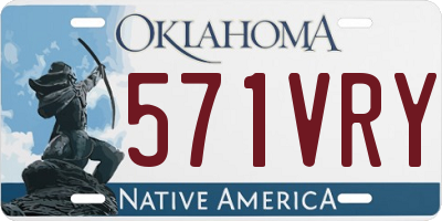 OK license plate 571VRY