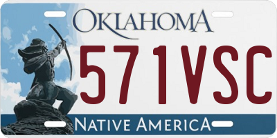 OK license plate 571VSC