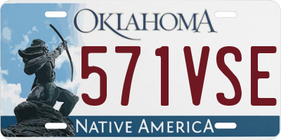 OK license plate 571VSE