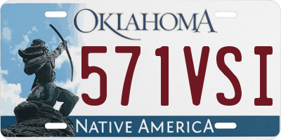 OK license plate 571VSI