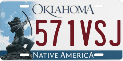 OK license plate 571VSJ