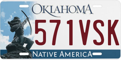 OK license plate 571VSK