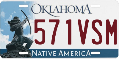 OK license plate 571VSM