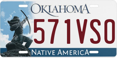 OK license plate 571VSO