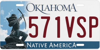 OK license plate 571VSP