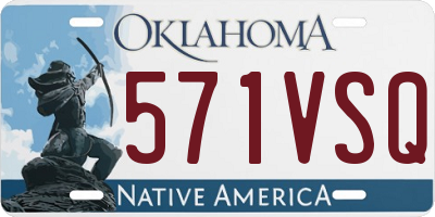 OK license plate 571VSQ
