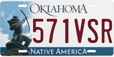 OK license plate 571VSR