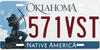 OK license plate 571VST