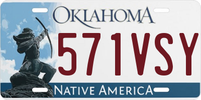 OK license plate 571VSY