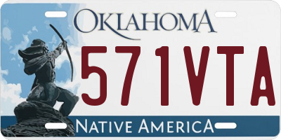 OK license plate 571VTA